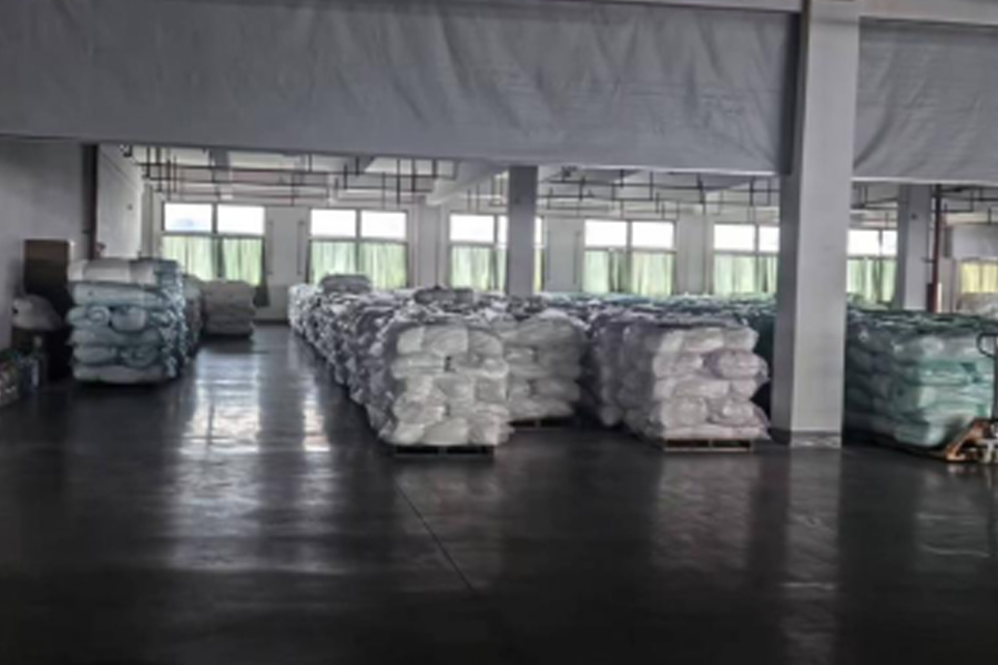 Grijze stof productie-eindproductgebied